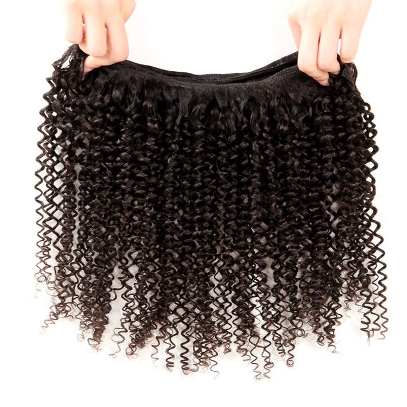 ISEE Hair 9A Grade Mongolian Kinky Curly Hair Extension Virgin Human Hair Weaving 3 Bundles Kinky Curly Virgin Hair 100% Human Hair Weaves Extension Mongolian Virgin Hair (10 12 14inches) - Image 3